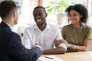 a personal injury lawyer talking to clients